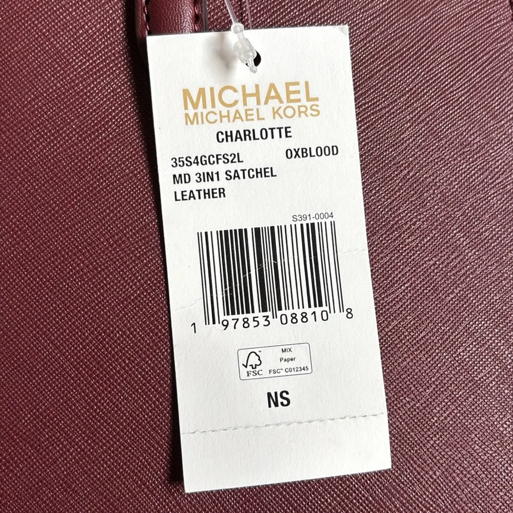 NWT Michael Kors Charlotte Medium Saffiano Leather Tote Bag - Picture 16 of 16